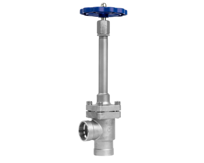 Cryogenic Globe Valve Angle Type Long Stem Socket Weld 2