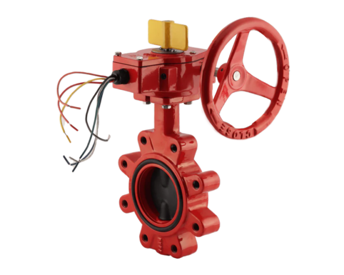 NSBU L LUG butterfly valve with supervisory switch FM approved Nordic Valves 1