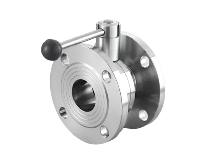 Sanitary butterfly valve with flanged ends Nordic Valves