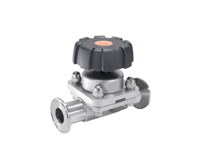 Sanitary manual diaphragm valve with Tri Clamp Ends Nordic Valves