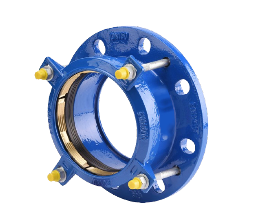 grip flange adaptor for pvc and pe pipes